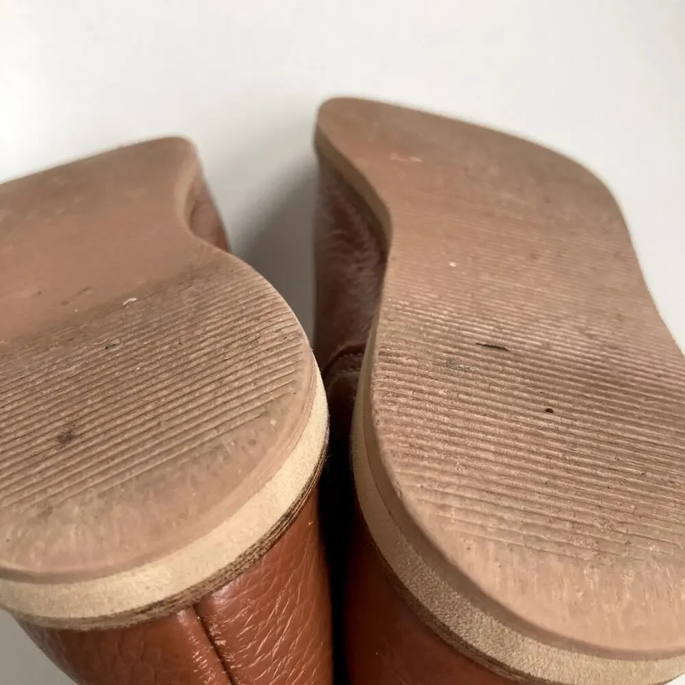 Mon Petit Shoes Hard Sole T-Strap Shoe - Brown - Leather - 11